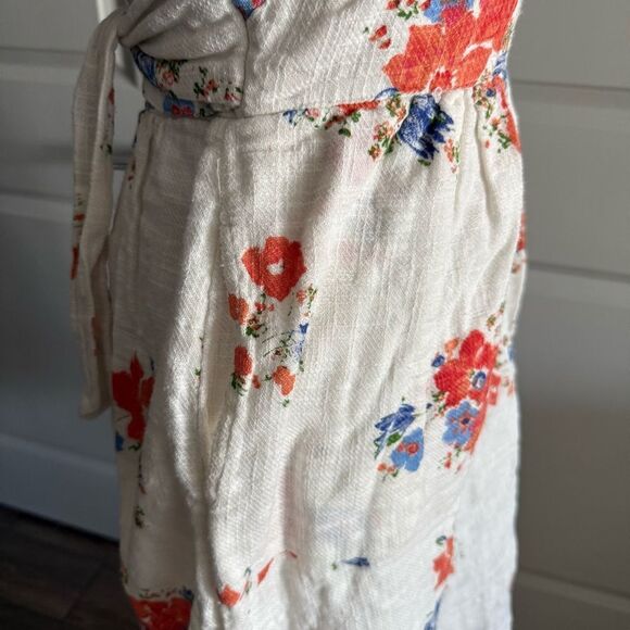 Meadow Rue by Anthropologie Ingalls White Gauzy Cotton Floral Print Dress Size 8 - Picture 8 of 11